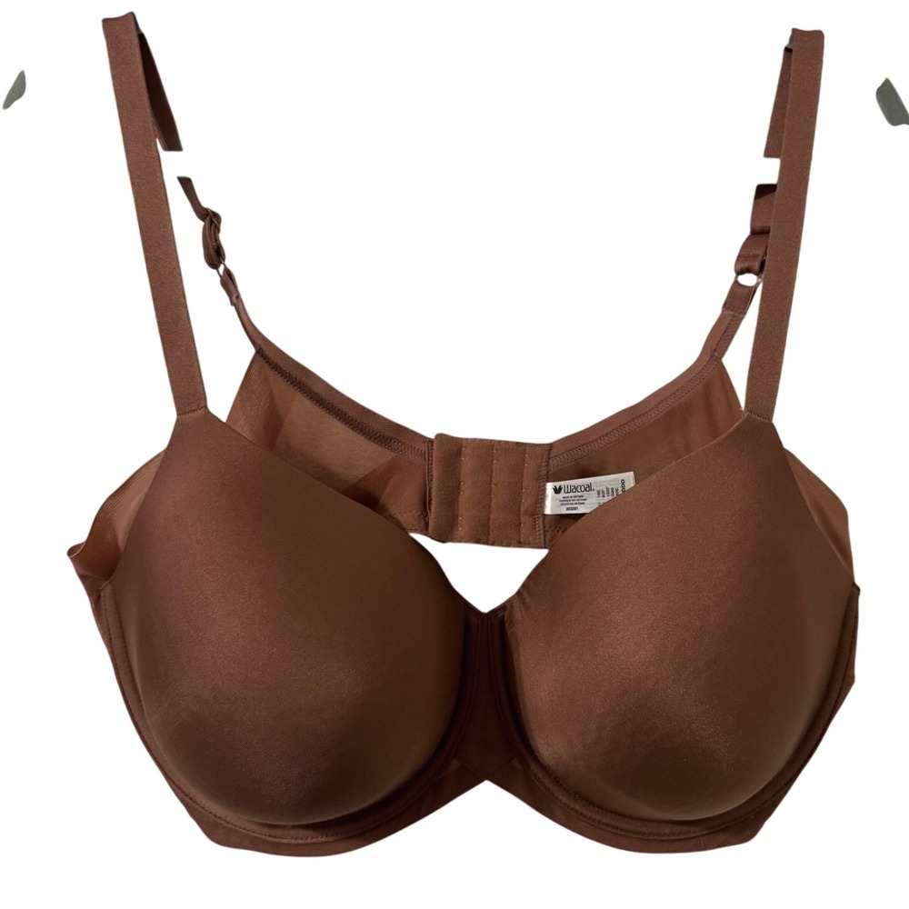Wacoal Side Smoothing Contour Bra 40DDD Brown‎ Minimalist Full Coverage